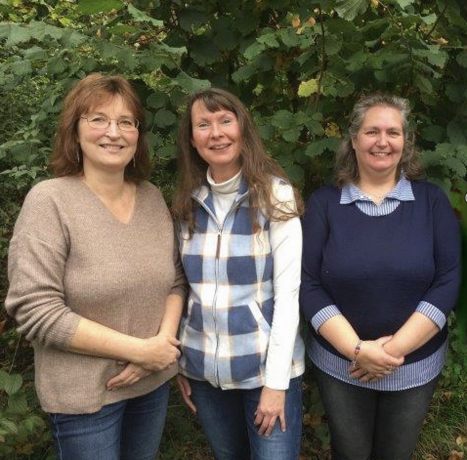Team der NABU Umweltpyramide mit Frauke Klemme für die Kranich-Erlebnisse